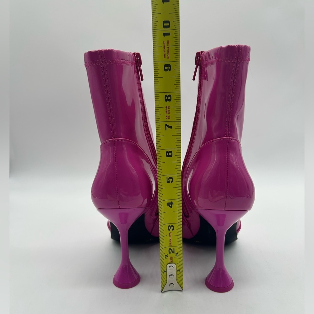 INC International Concepts Ibrinap Fuchsia Patent Ankle Boots l 8.5M Vegan NWOB - Picture 7 of 9